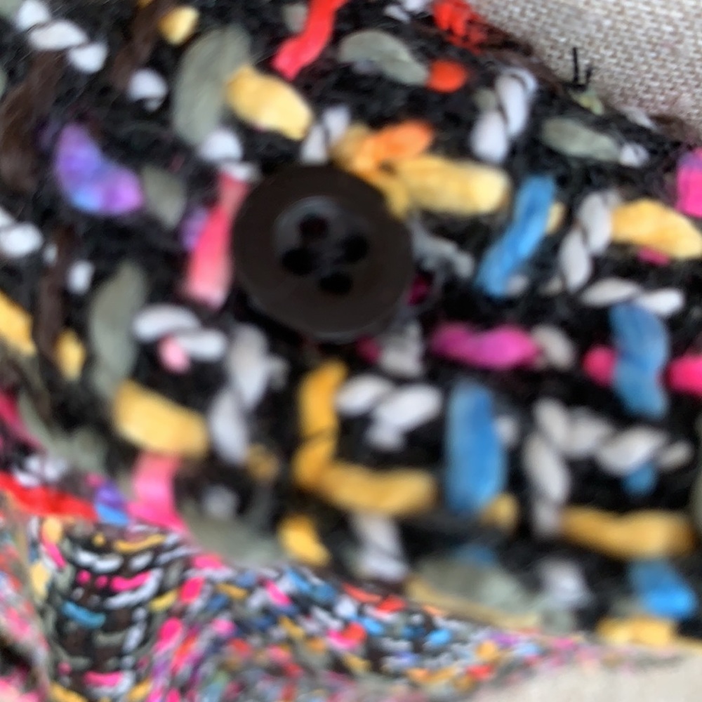 ❌DONATED❌Black Multicolor Tweed Plaid Print Wrap Skirt - Picture 9 of 15
